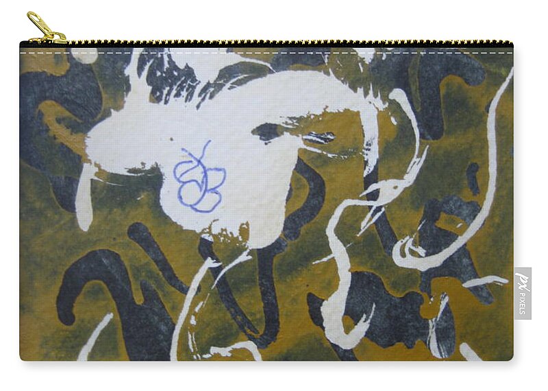 Browns Zip Pouch featuring the drawing Abstract Human Figure by AJ Brown