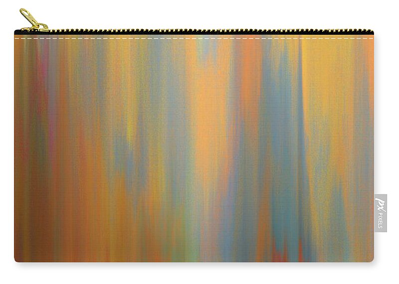 Abstract Zip Pouch featuring the digital art Abstract Landscape Orange and Yellow by Itsonlythemoon -