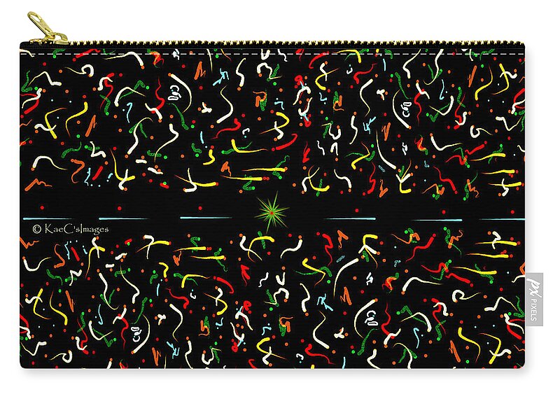 Abstract Art Zip Pouch featuring the digital art Abstract of Abstractions by Kae Cheatham