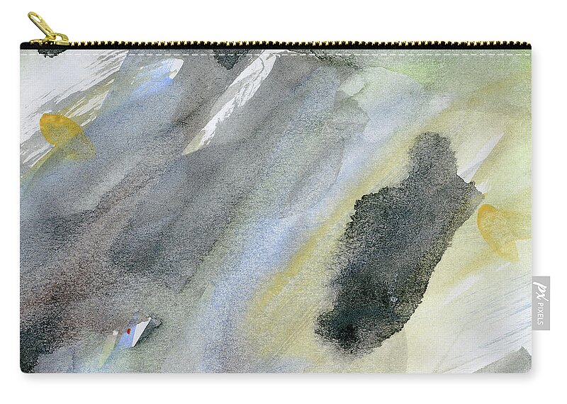 Gouache Carry-all Pouch featuring the digital art Abstract Watercolor Painted by Petekarici