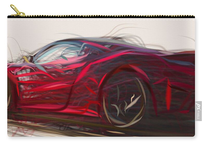 Wall Art Decor Zip Pouch featuring the digital art Acura Nsx 21475 by CarsToon Concept