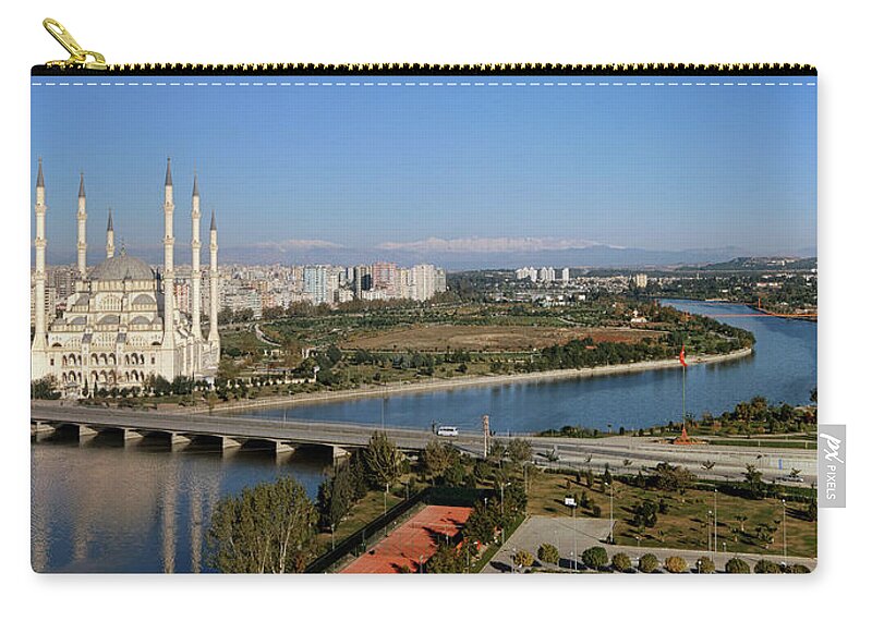 Panoramic Zip Pouch featuring the photograph Adana City In Turkey by Haykirdi