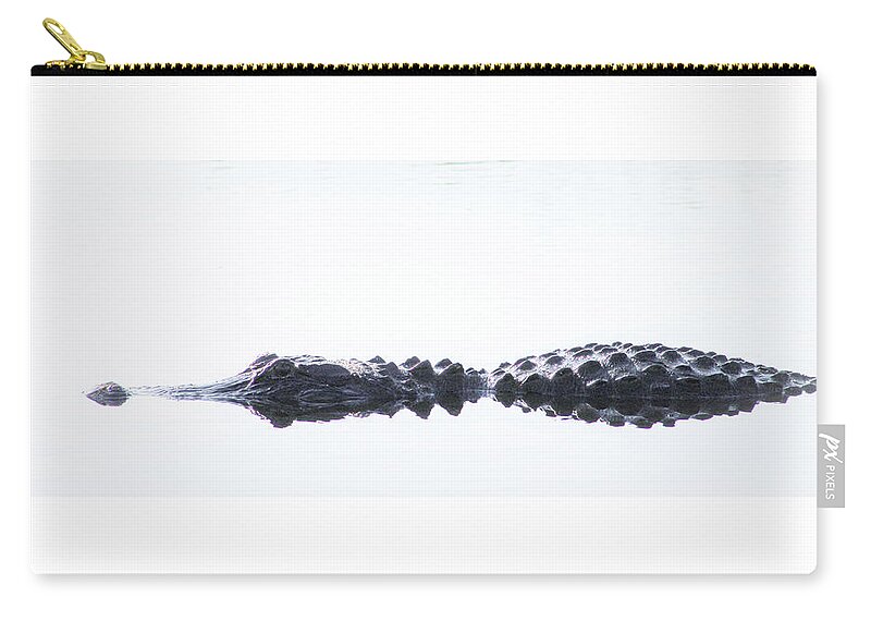 Alligator Zip Pouch featuring the photograph Afloat by Michael Allard