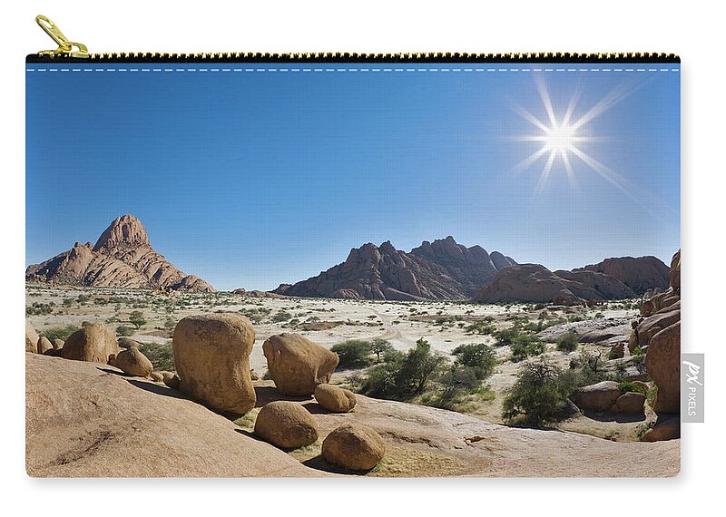 Tranquility Zip Pouch featuring the photograph Africa, Namibia, Spitzkuppe by Westend61