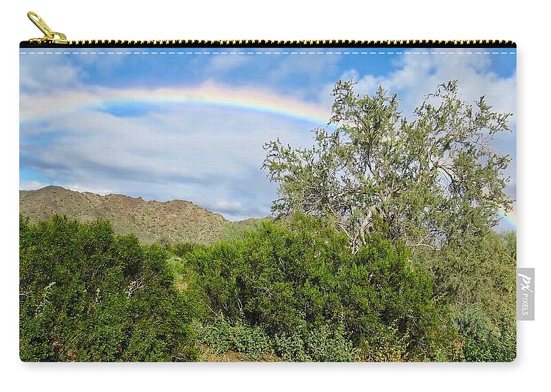 Arizona Carry-all Pouch featuring the photograph After an Arizona Winter Rain by Judy Kennedy