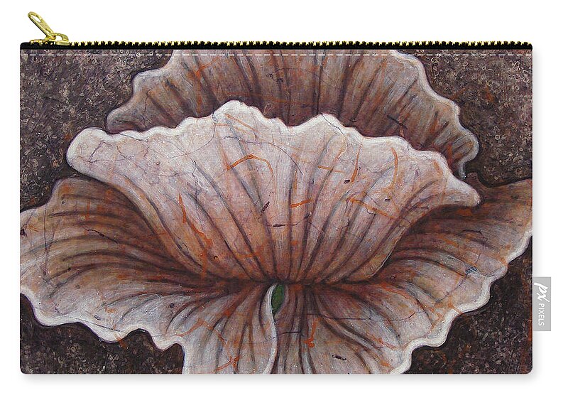 Poppy Zip Pouch featuring the painting After Dark by Amy E Fraser