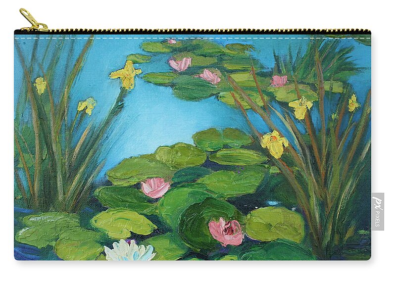 Landscape Zip Pouch featuring the painting After the Rain by Marian Berg