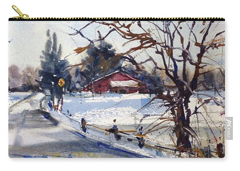 Winter Carry-all Pouch featuring the painting After the Snowfall by Judith Levins
