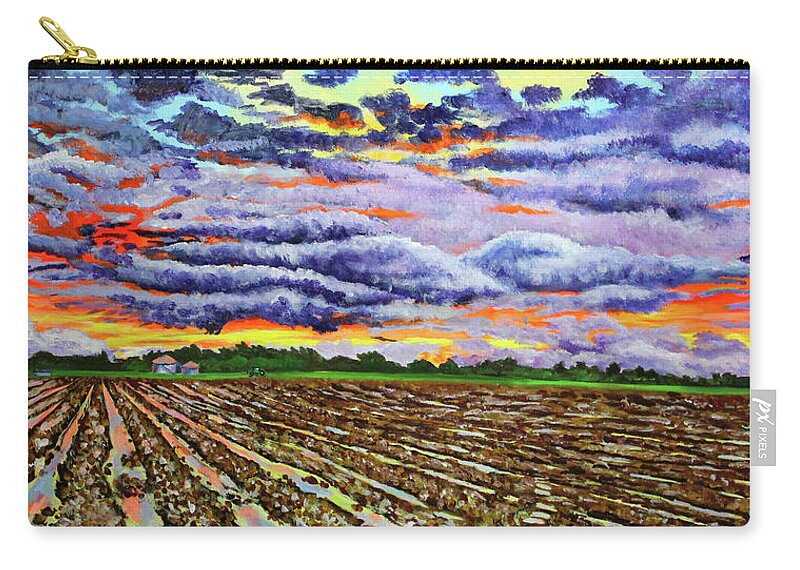 Landscape Zip Pouch featuring the painting After The Storm by Karl Wagner