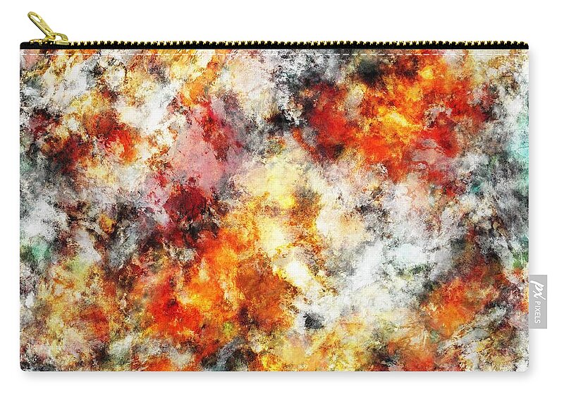 Hot Zip Pouch featuring the digital art Afterburner by Keith Mills