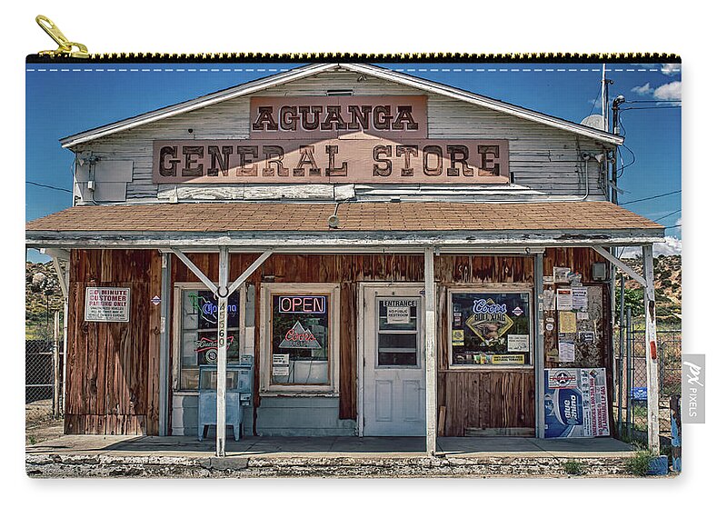 General Store Zip Pouch featuring the photograph Aguanga General Store by Alison Frank