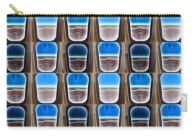 Aircraft Windows Zip Pouch featuring the photograph Aircraft Windows by Thomas Schroeder