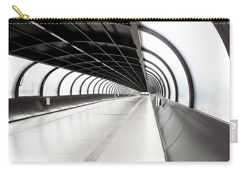 Long Zip Pouch featuring the photograph Airport Tunnel by Dt03mbb