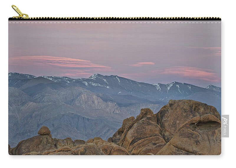 Tranquility Zip Pouch featuring the photograph Alabama Hills, California by Enrique R. Aguirre Aves