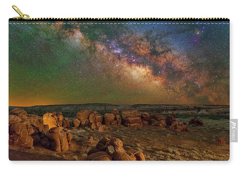 Astronomy Zip Pouch featuring the photograph Alien Graffitti by Ralf Rohner