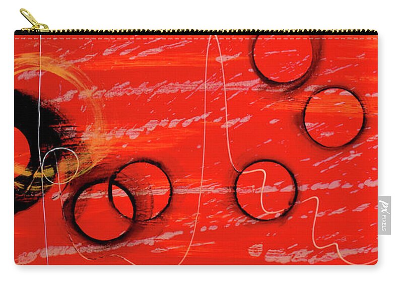 Alignment Zip Pouch featuring the painting Alignment by Cheryle Gannaway