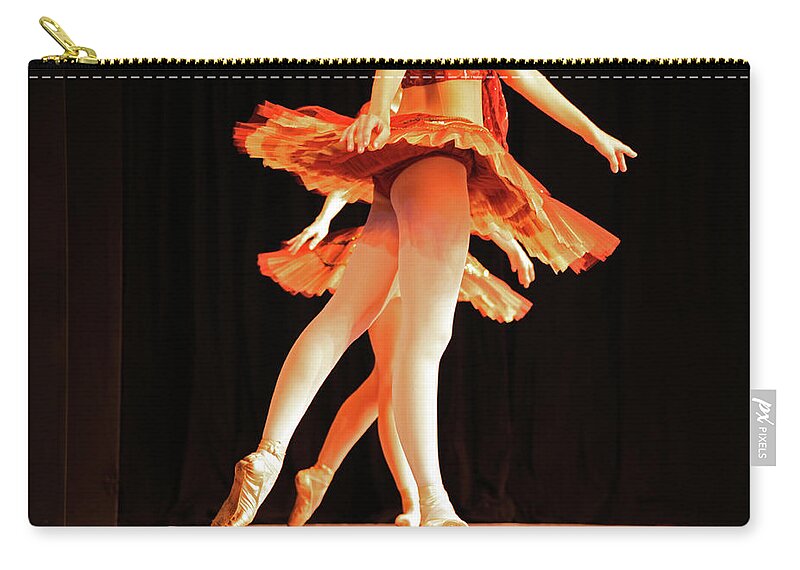 Ballet Dancer Zip Pouch featuring the photograph Alike Dancers by Vasiliki