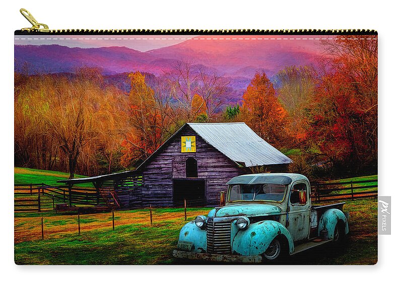 1938 Zip Pouch featuring the photograph All American Chevy by Debra and Dave Vanderlaan