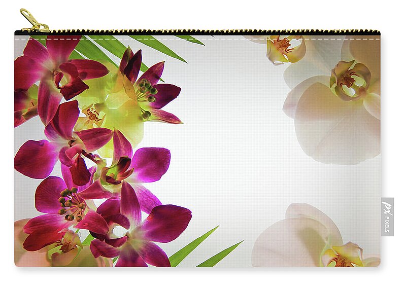 Bombay Orchids Zip Pouch featuring the photograph Tropical Wind by Bobby Villapando