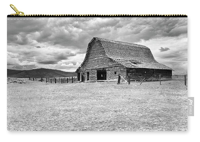 Abandoned Zip Pouch featuring the photograph Alone on the Prairie by ProPeak Photography