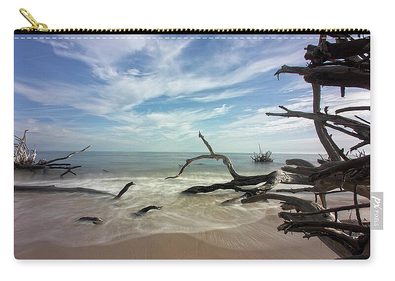 Ocean Carry-all Pouch featuring the photograph Along the Sand by Robert Och