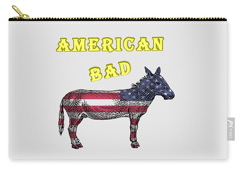 American Carry-all Pouch featuring the digital art American Bad Ass by John Da Graca