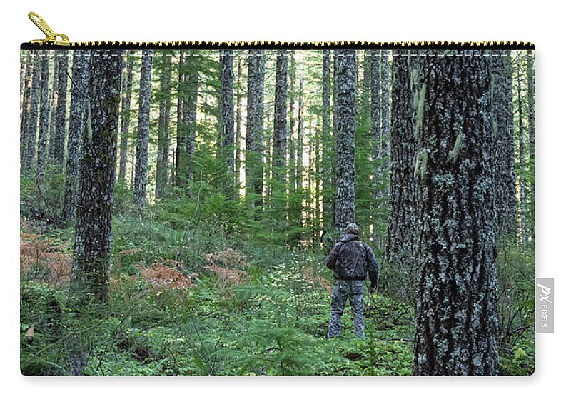 People Zip Pouch featuring the photograph Among the Trees by Steven Clark