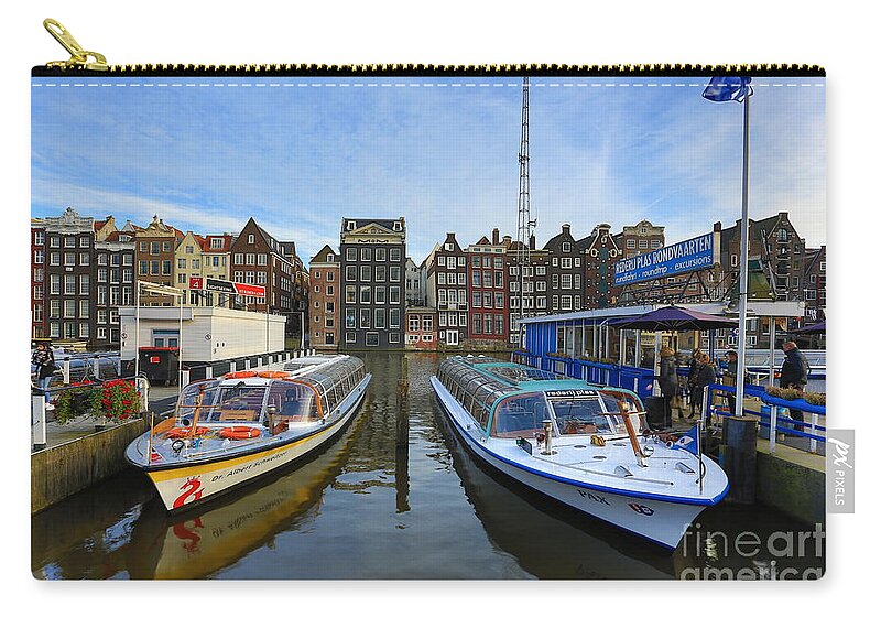 Amsterdam Zip Pouch featuring the photograph Amsterdam Central by Mina Isaac