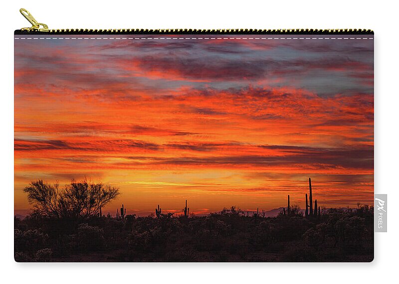American Southwest Zip Pouch featuring the photograph An Arizona Sky by Rick Furmanek