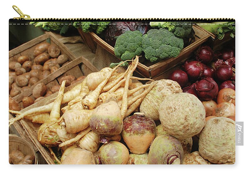 Parsnip Zip Pouch featuring the photograph An Assortment Of Different Root by Twing