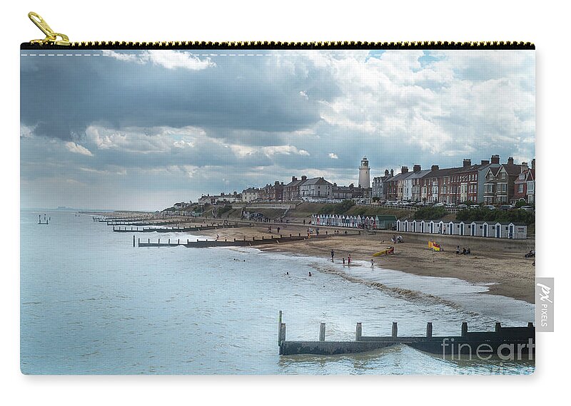 Beach Zip Pouch featuring the photograph An English Beach by Perry Rodriguez