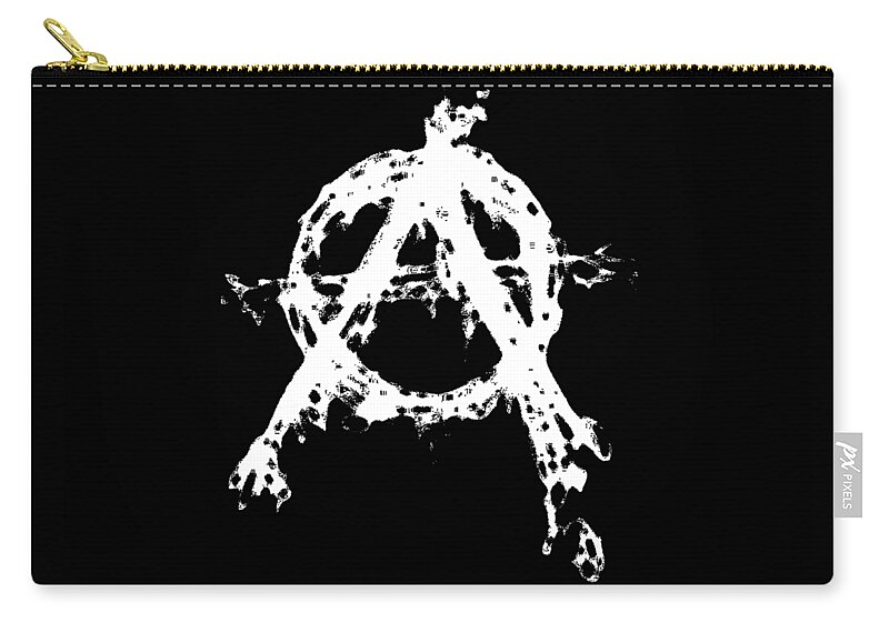 Anarchy Zip Pouch featuring the digital art Anarchy Graphic by Roseanne Jones