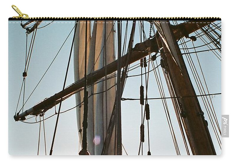 Ship Zip Pouch featuring the photograph And a star to steer by by Fred Bailey