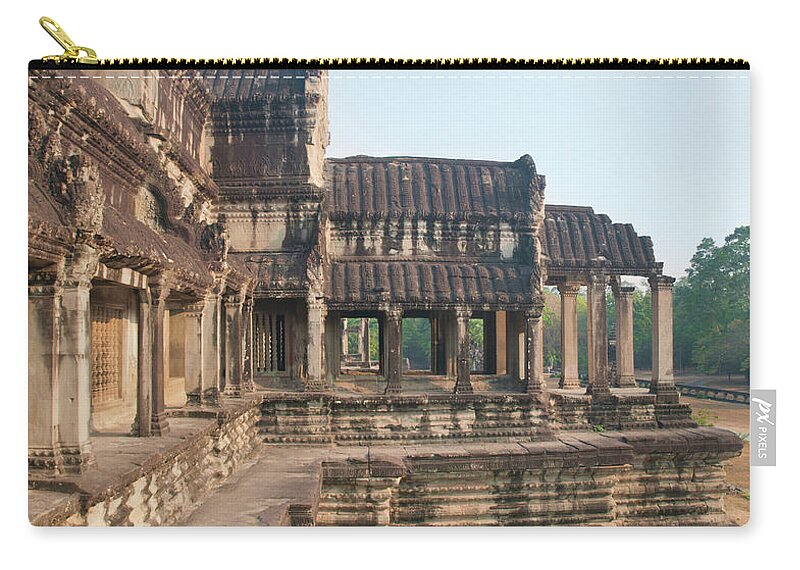 Hinduism Zip Pouch featuring the photograph Angkor Wat Cambodia by Leezsnow
