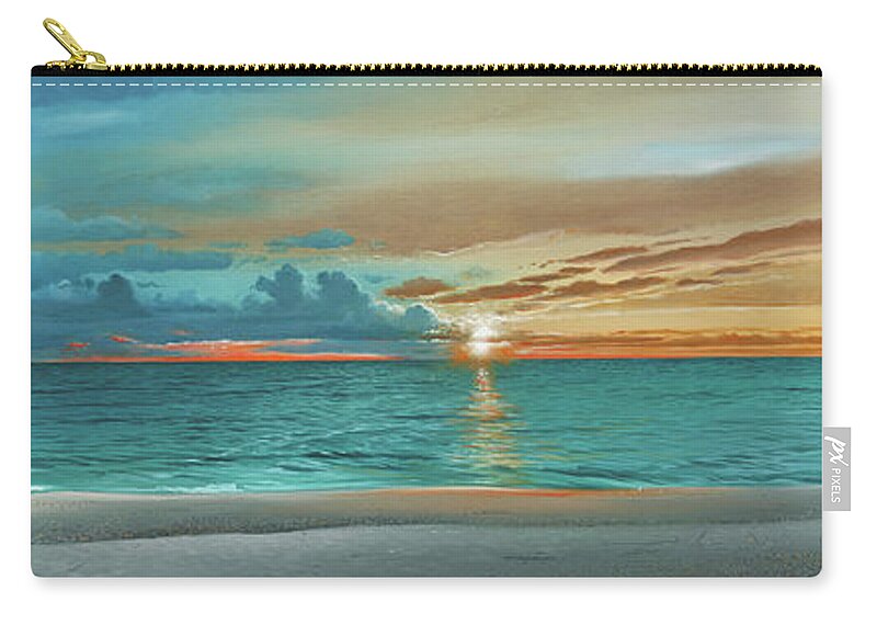 Anna Maria Island Beach Zip Pouch featuring the painting Anna Maria Island Beach by Mike Brown