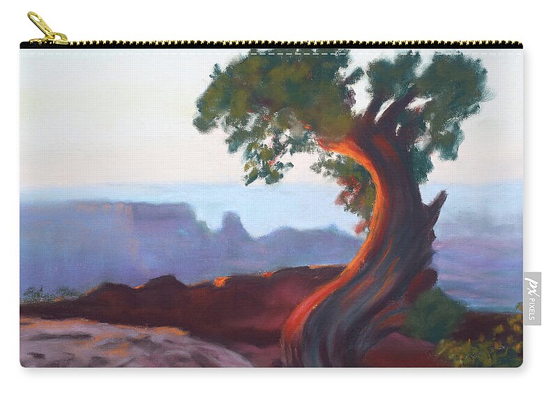 Overlook Zip Pouch featuring the painting Another Happy Hour by Sandi Snead