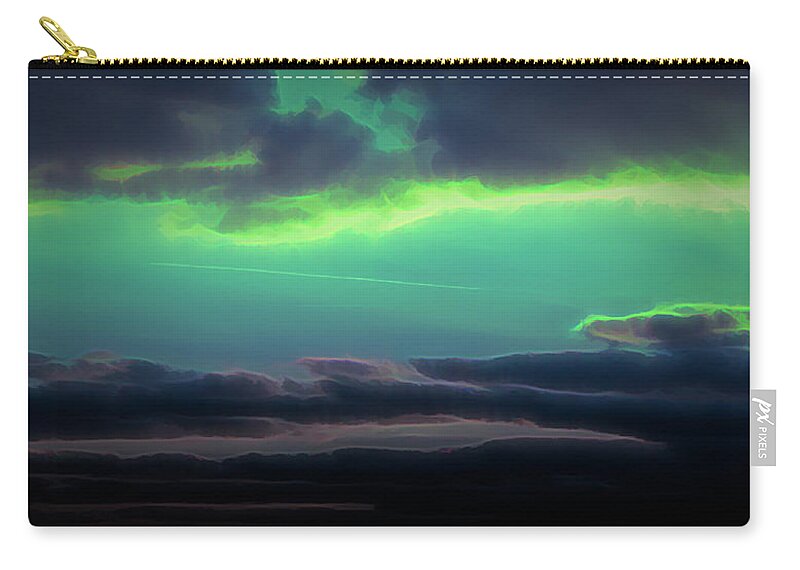 Abstract Zip Pouch featuring the digital art Another World by Scott Lyons