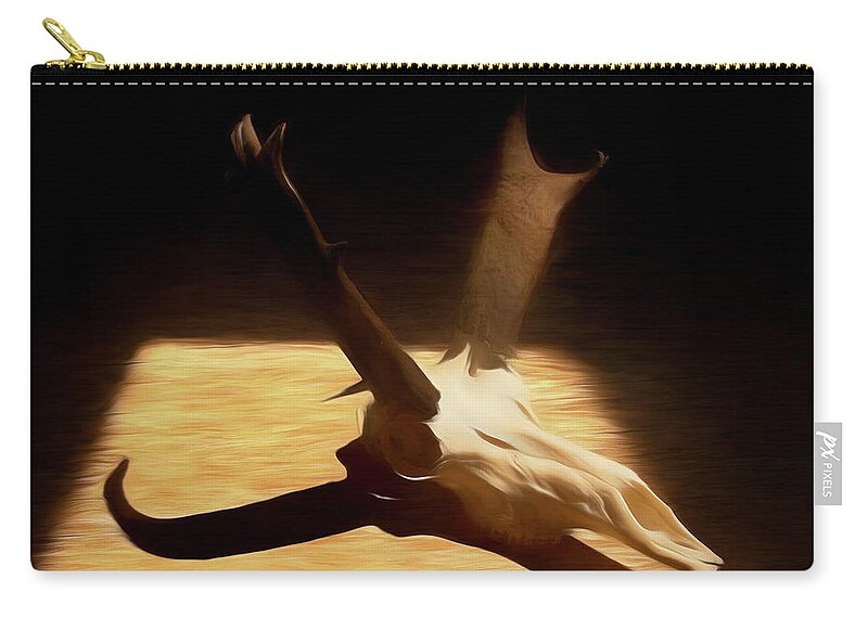 Kansas Zip Pouch featuring the photograph Antelope 004 by Rob Graham