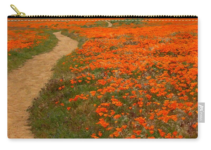 Antelope Valley Zip Pouch featuring the digital art Antelope Valley by Russ Harris