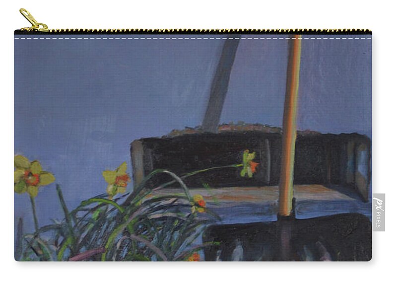 Spring Zip Pouch featuring the painting April by Beth Riso