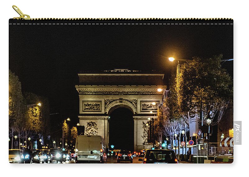 2018 Zip Pouch featuring the photograph Arc de Triomphe by Randy Scherkenbach