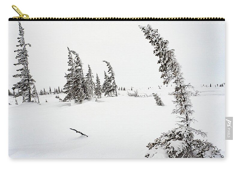 Churchill Zip Pouch featuring the photograph Arctic Scene by Minnie Gallman