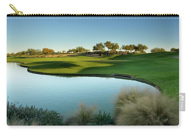Scenics Zip Pouch featuring the photograph Arizona Golf Course by Ishootphotosllc