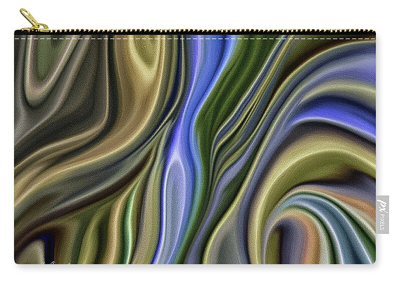 River Zip Pouch featuring the digital art Around The River by Leo Symon