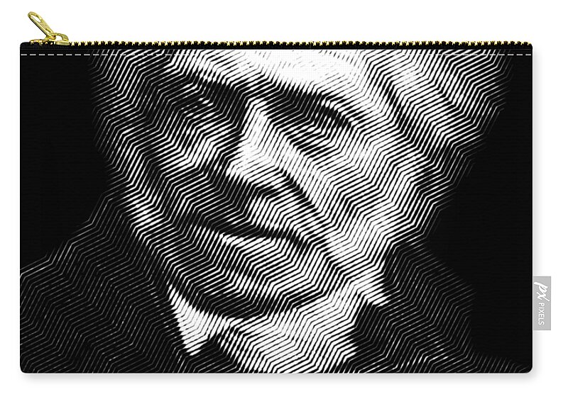 Schopenhauer Carry-all Pouch featuring the digital art Arthur Schopenhauer by Cu Biz