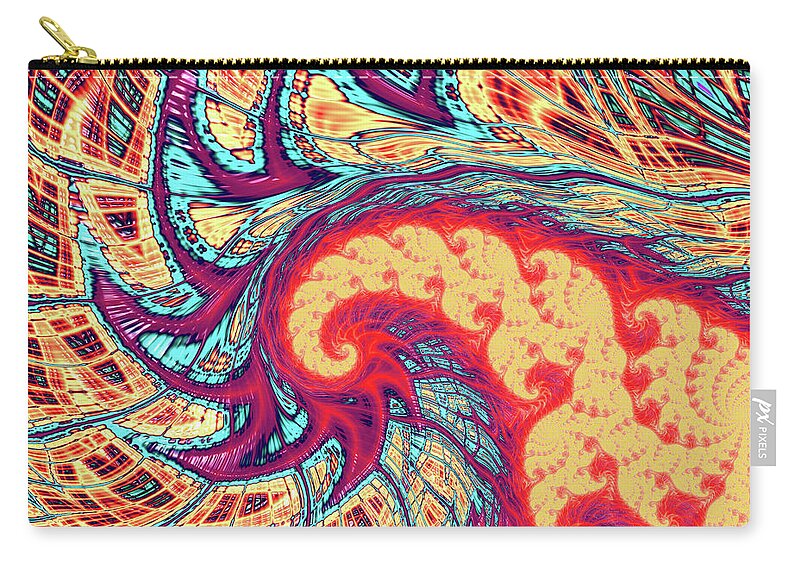 Flare Zip Pouch featuring the digital art Flare #1 by Jon Munson II