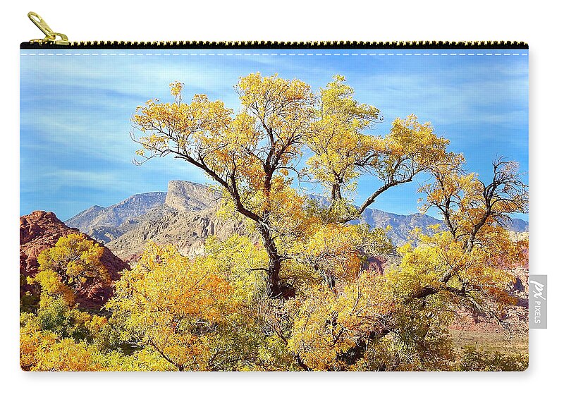 Trees Zip Pouch featuring the photograph Autumn at Red Rock by Beth Myer Photography
