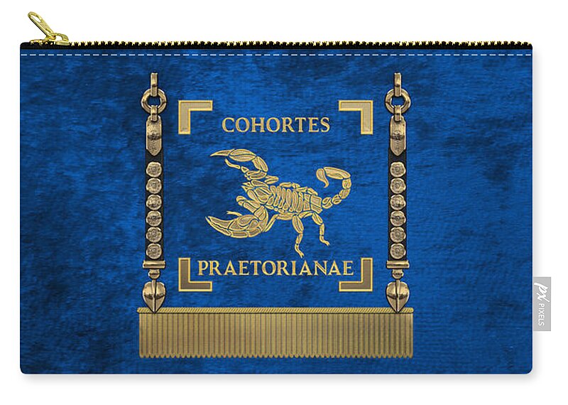 ‘rome’ Collection By Serge Averbukh Carry-all Pouch featuring the digital art Praetorian Guard Standard - Vexillum of Cohortes Praetorianae by Serge Averbukh