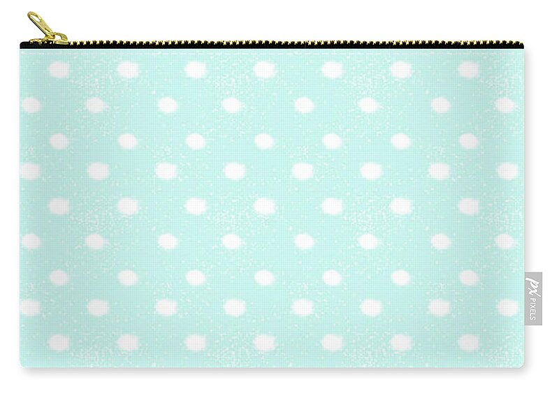 Polka Dots Zip Pouch featuring the painting Snowball Polka Dot Pattern by Jen Montgomery