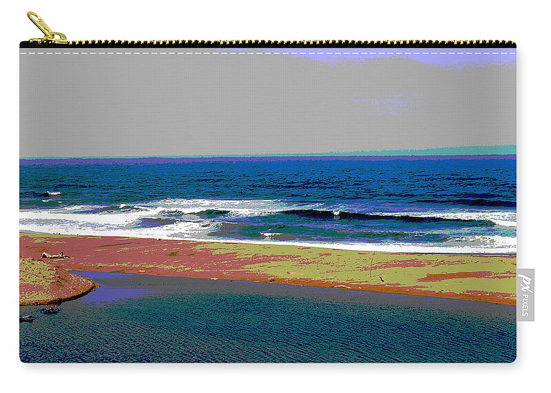 Beach Zip Pouch featuring the photograph Arty beach shot by Steven Wills